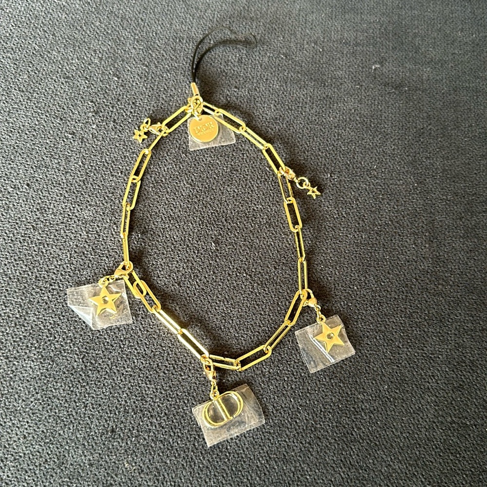 Dior Gold Phone Charm